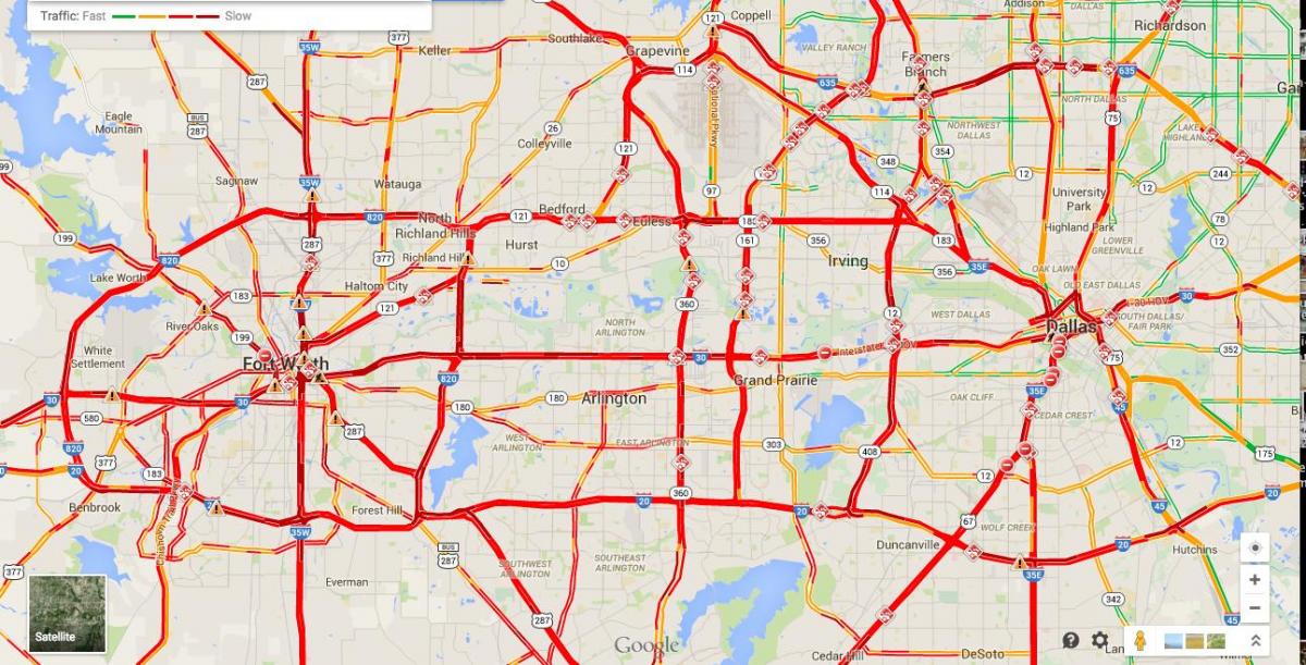 harta Dallas trafic