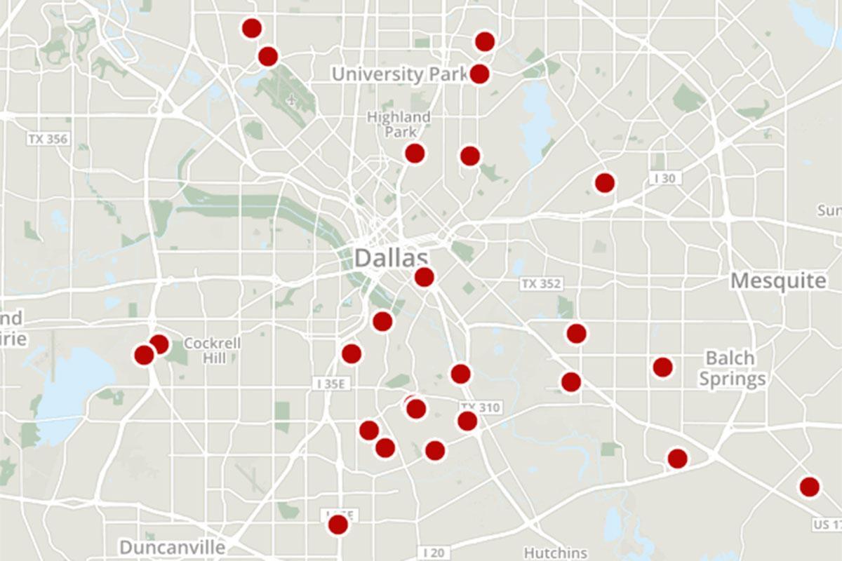 Dallas crime hartă