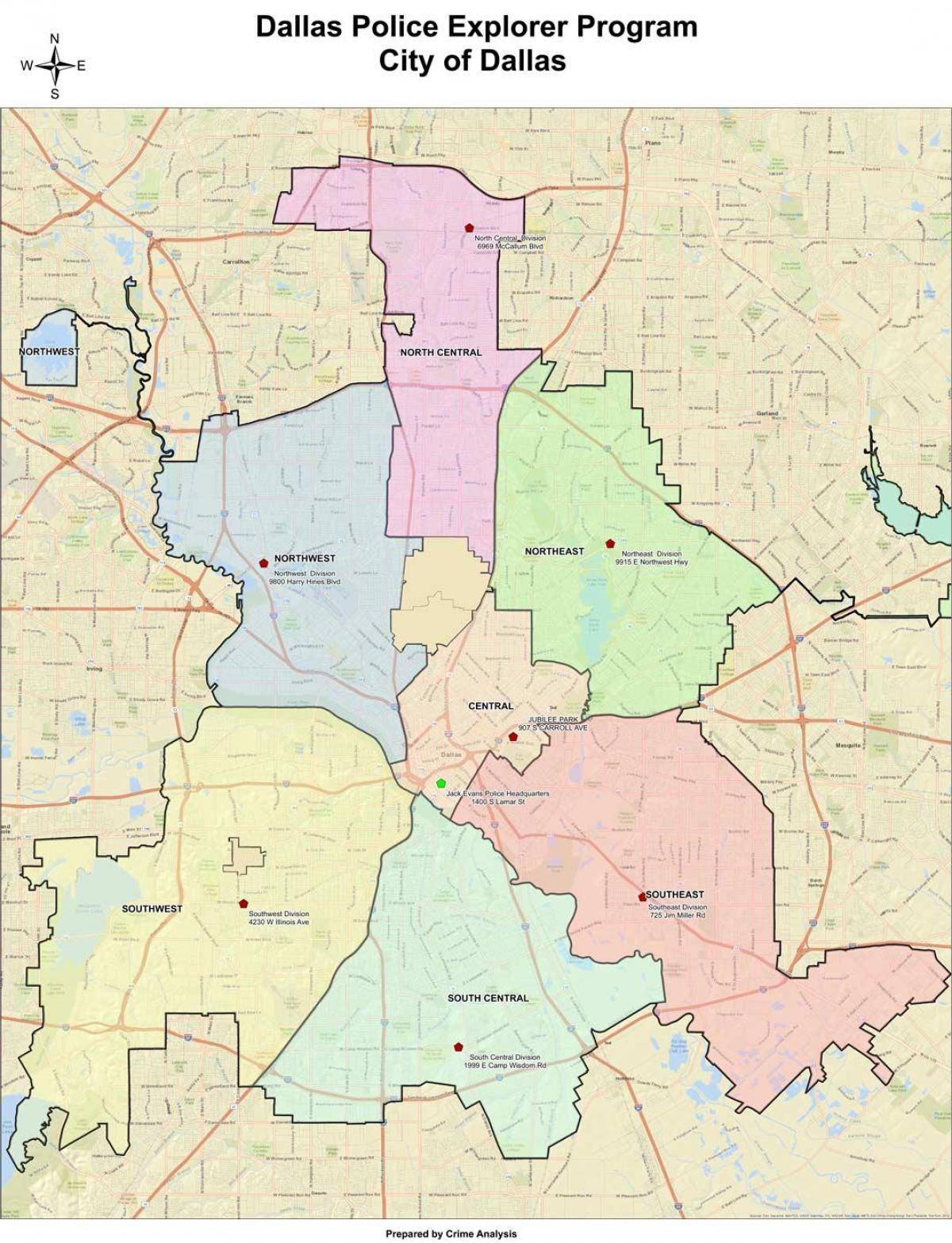 Dallas area arată hartă