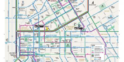 Dallas rute de autobuz hartă