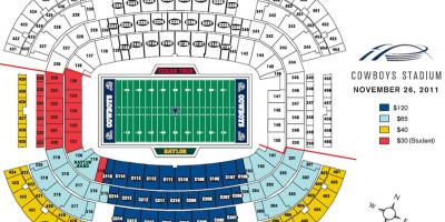 Dallas Cowboys stadium scaun hartă