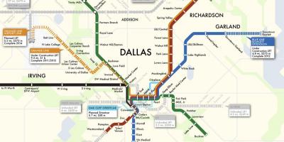 Dallas sistem de tren hartă
