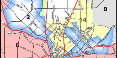 Dallas city consiliului raional hartă