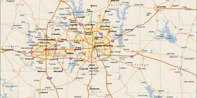 Dallas Fort Worth hartă