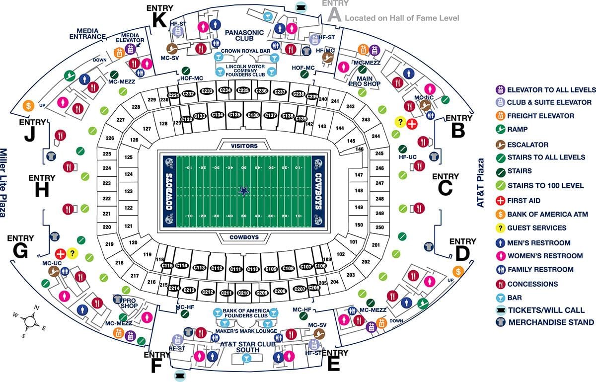 harta AT&T stadium