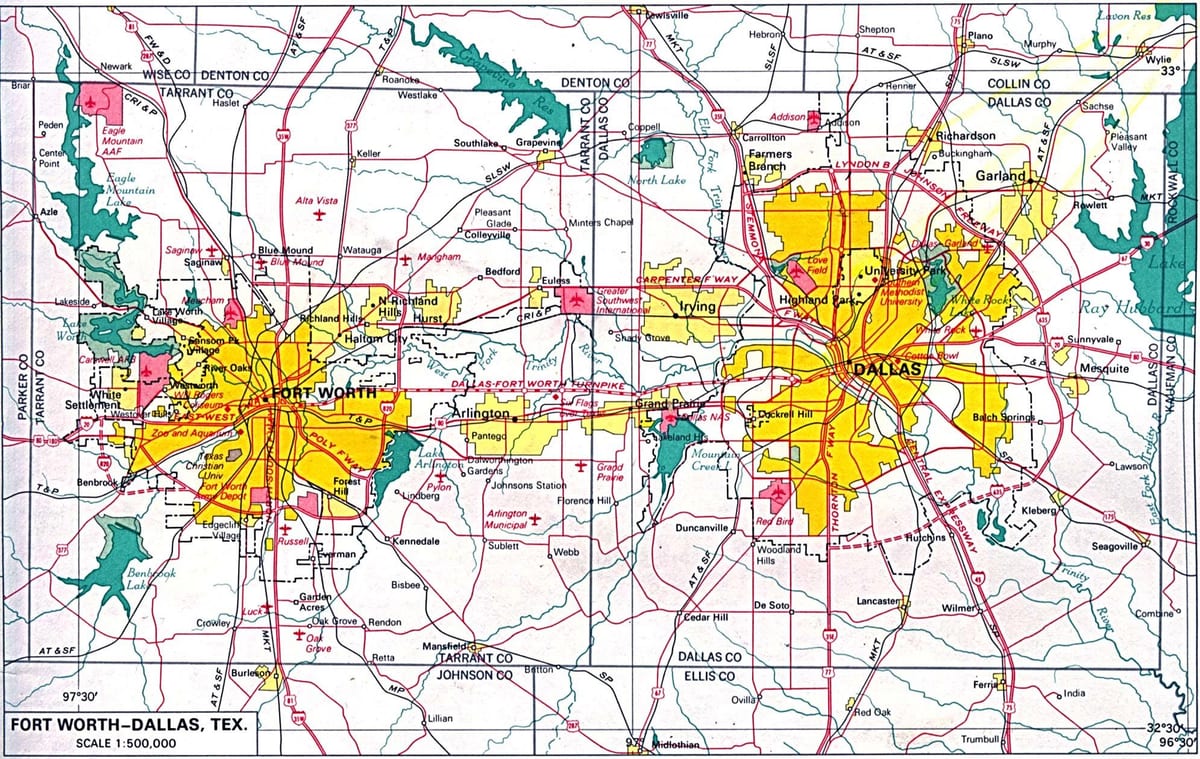 harta de nord Dallas
