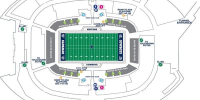 Cowboys stadium parcare hartă