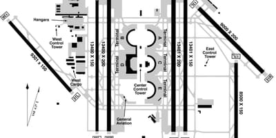 Dallas Fort Worth aeroport internațional hartă