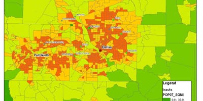 Harta Dallas metroplex